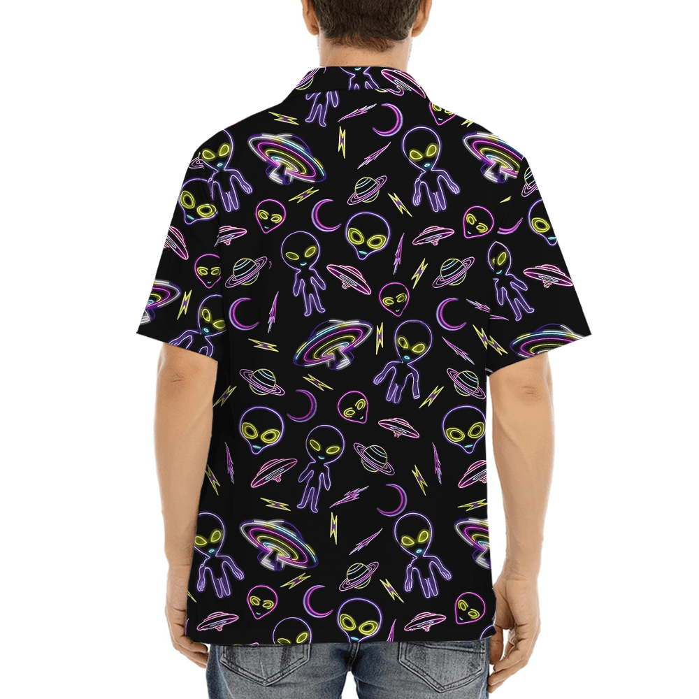 Alien Neon Light Hawaiian Shirt (2)