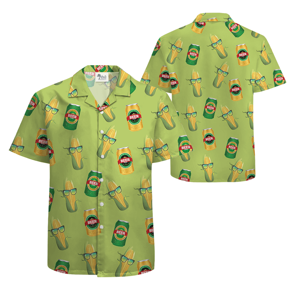 Beer And Corn Green Hawaiian Shirt (3)