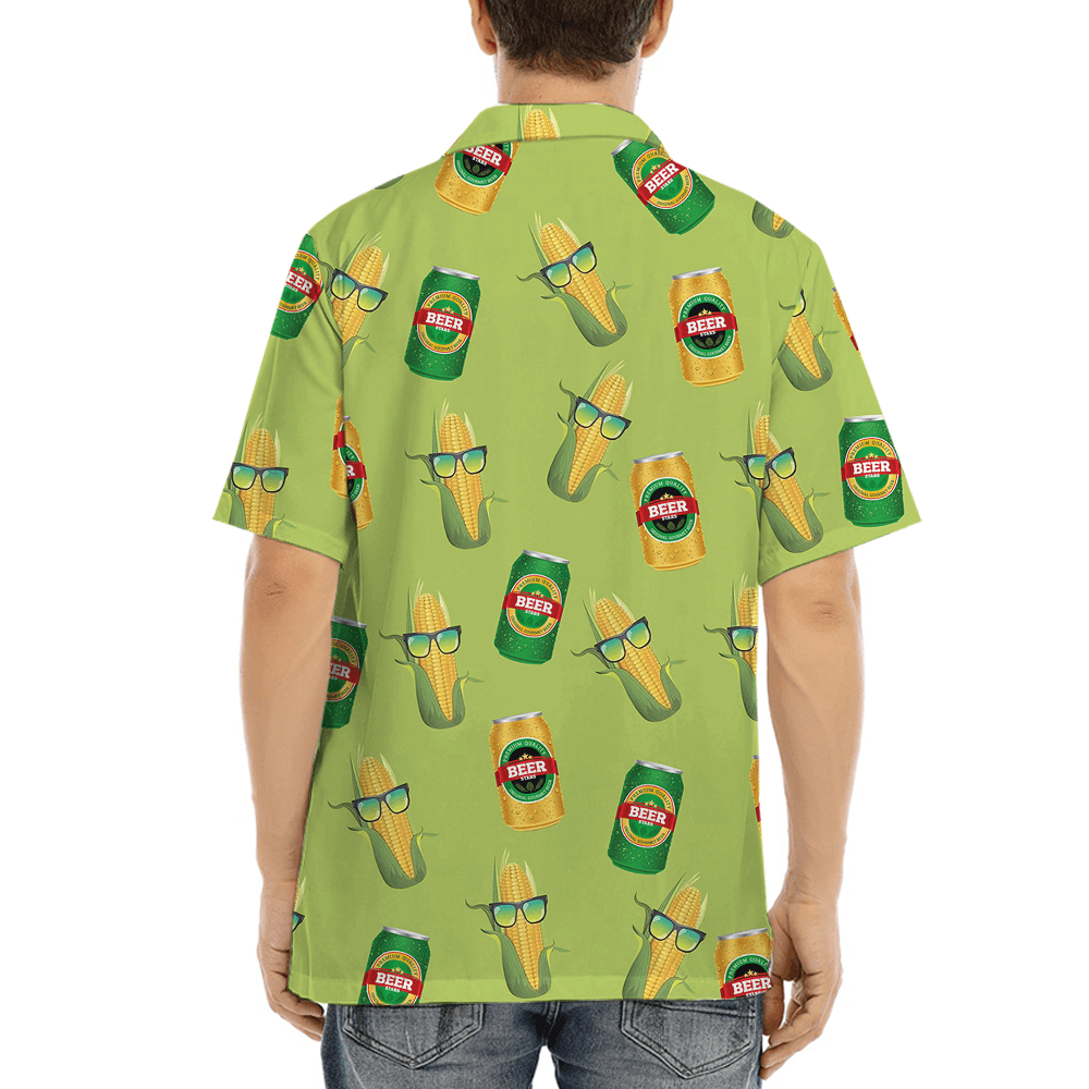 Beer And Corn Green Hawaiian Shirt (4)