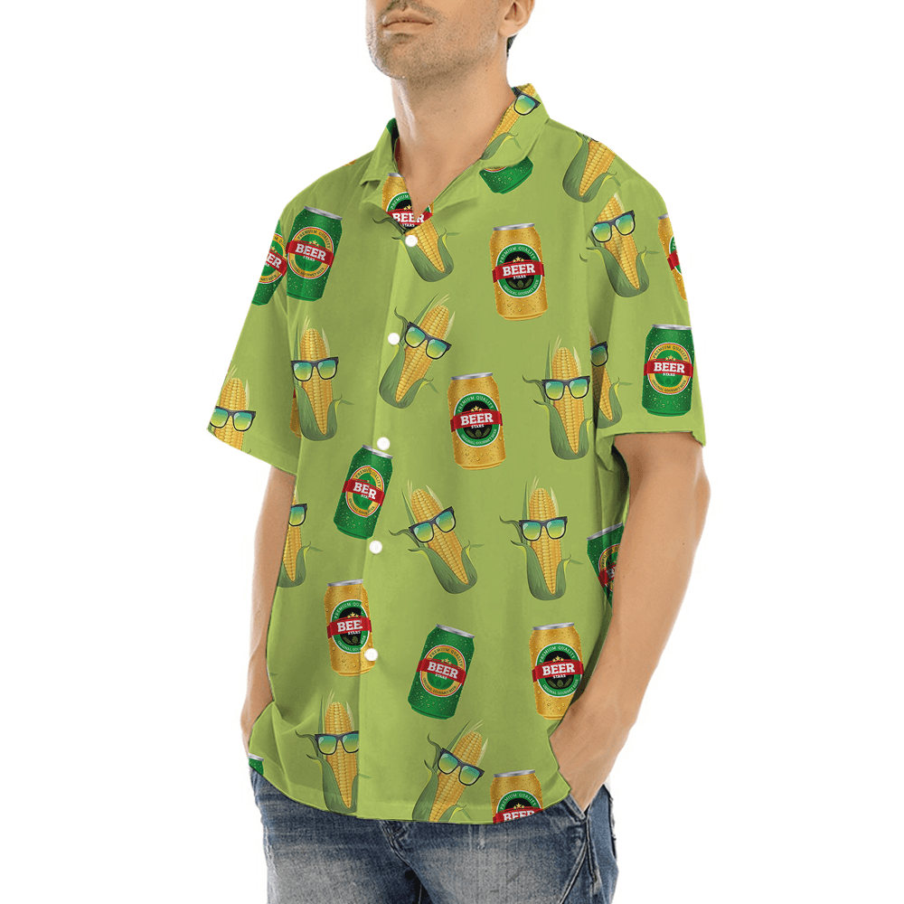 Beer And Corn Green Hawaiian Shirt (5)