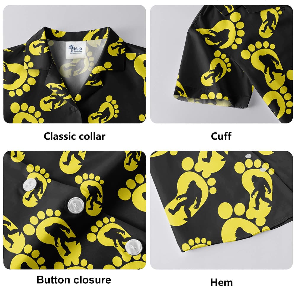 Bigfoot Hawaiian Button Up Shirt