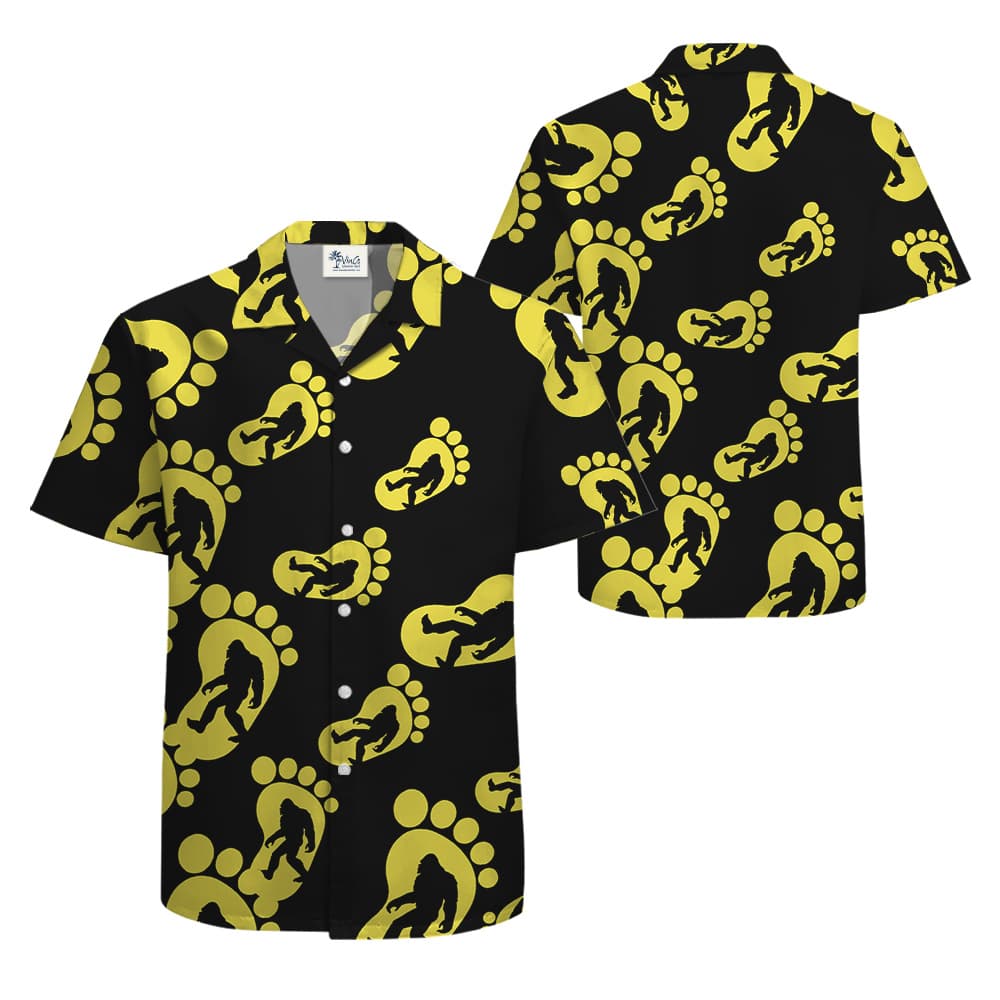 Bigfoot Hawaiian Button Up Shirt (4)