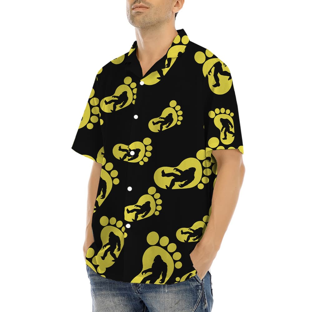 Bigfoot Hawaiian Button Up Shirt (6)