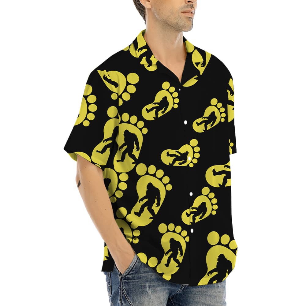 Bigfoot Hawaiian Button Up Shirt (7)