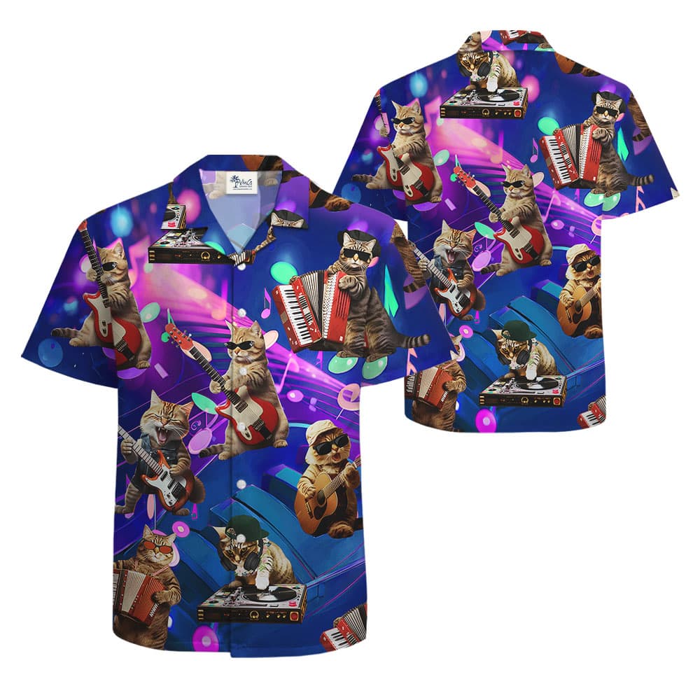 Cat Music Hawaiian Shirt2