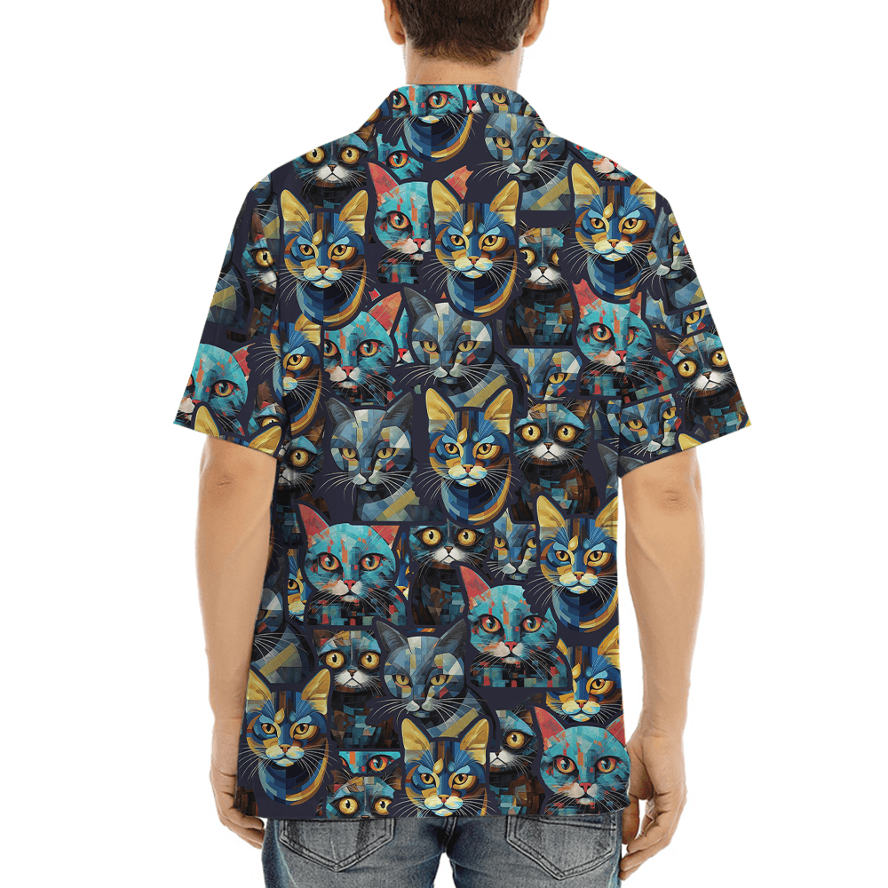 Cat Print Hawaiian Shirt (6)