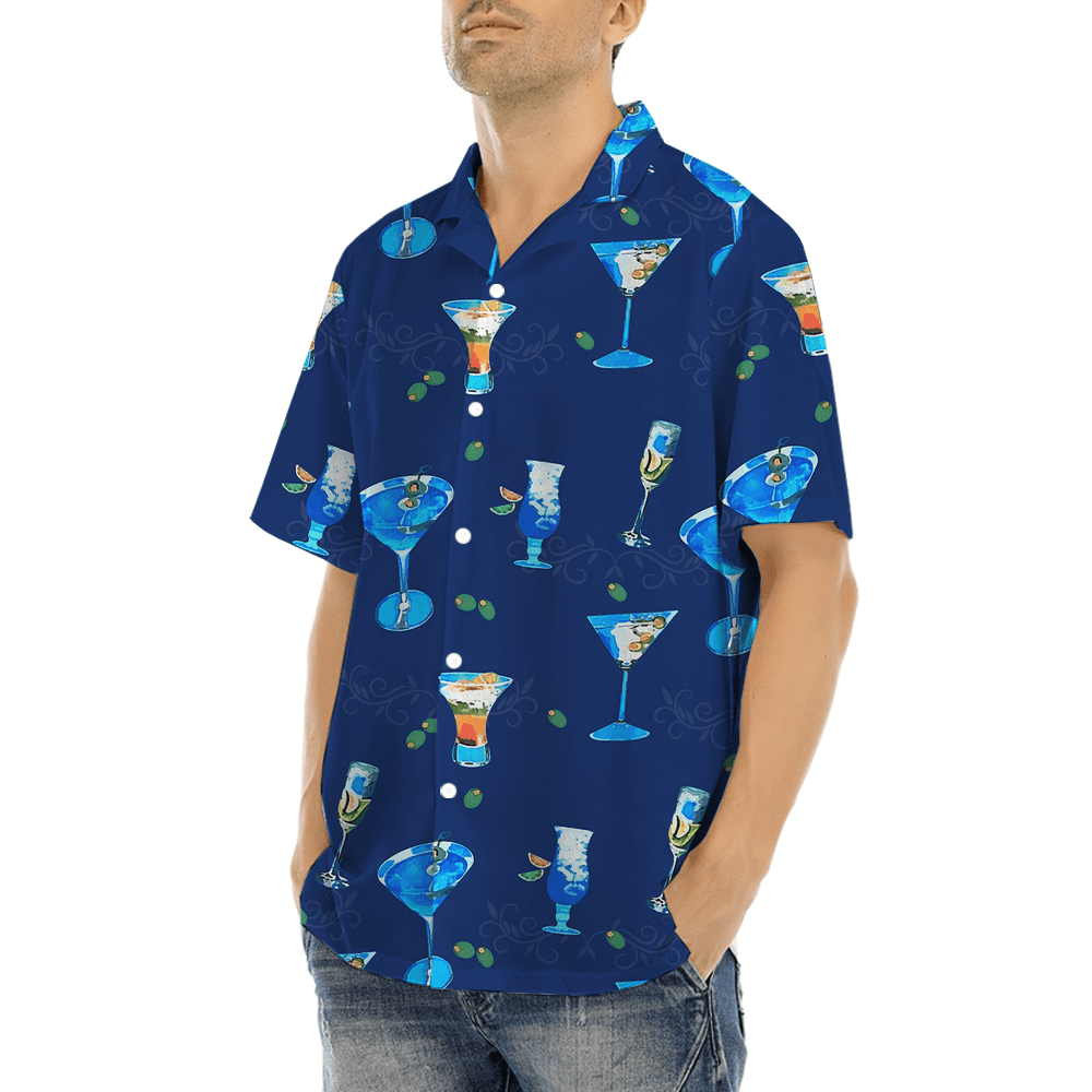 Cocktail Blue Aloha Shirt (3)