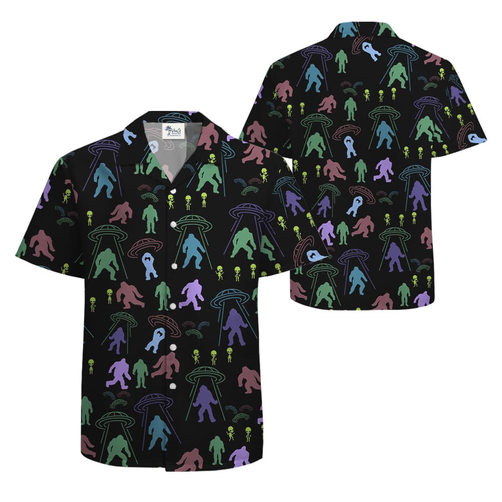 Cool Alien Bigfoot Aloha Shirt (4)