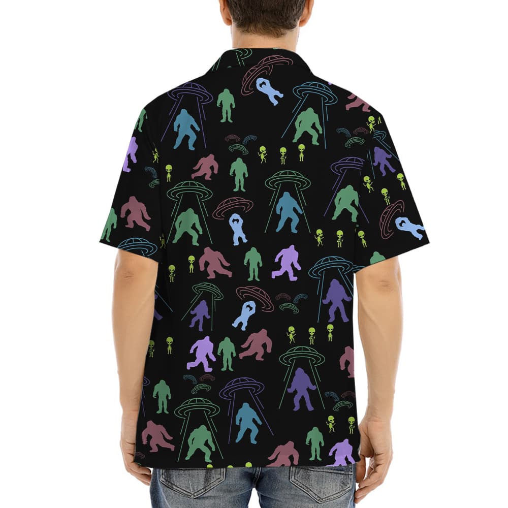Cool Alien Bigfoot Aloha Shirt (5)