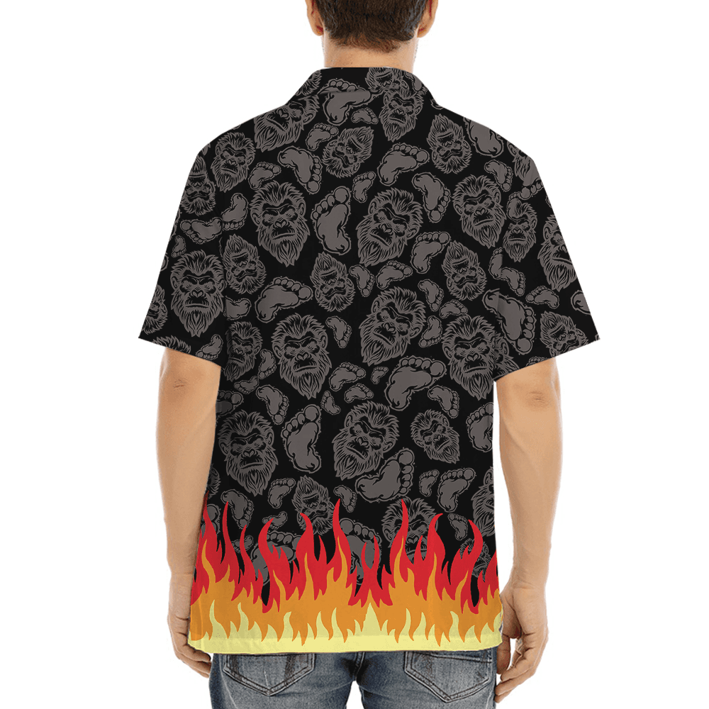 Cool Bigfoot Black Hawaiian Shirt (7)