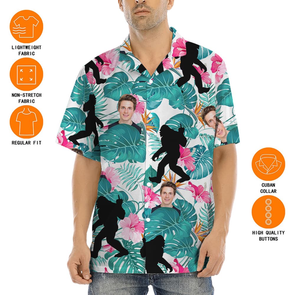 Custom Face Bigfoot Hawaiian Shirt