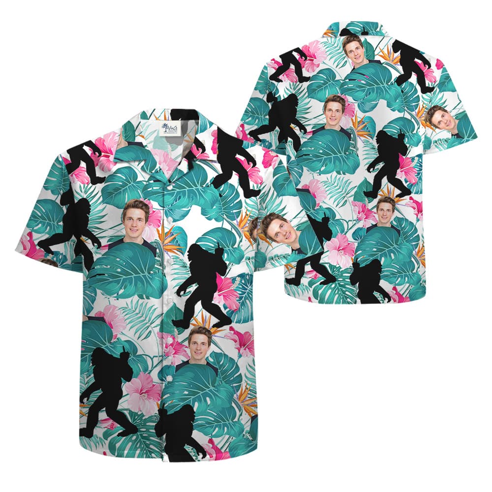 Custom Face Bigfoot Hawaiian Shirt (3)