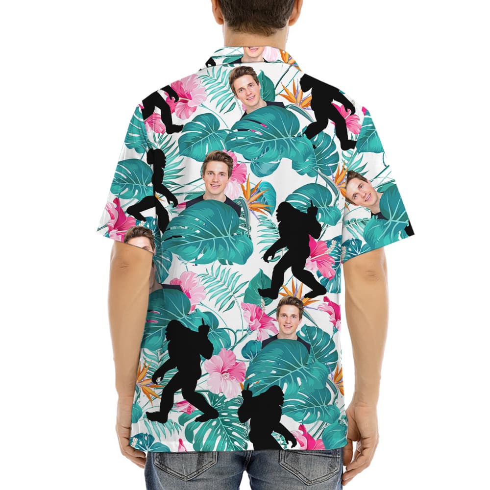 Custom Face Bigfoot Hawaiian Shirt (4)