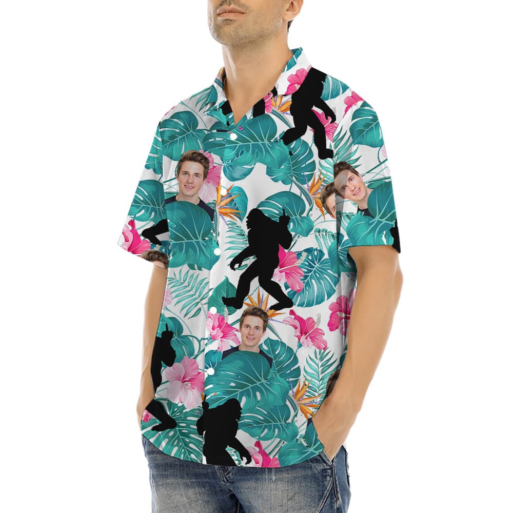 Custom Face Bigfoot Hawaiian Shirt (5)