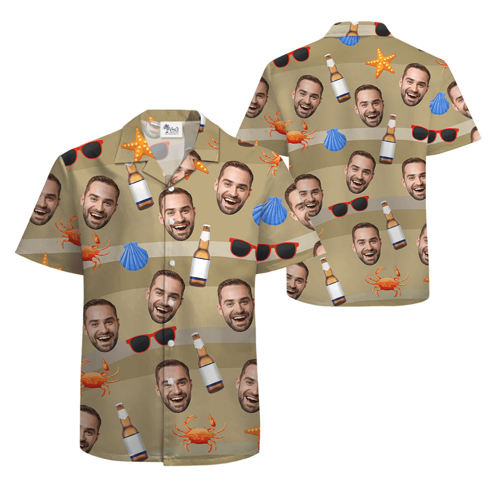 Custom Face Vintage Hawaiian Shirt (7)