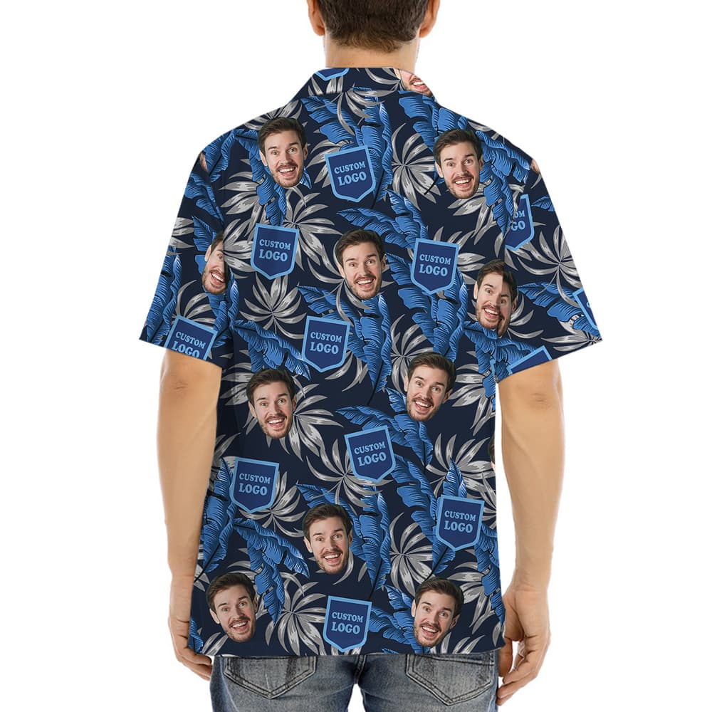 Custom Face and Logo Hawaiian Shirt3