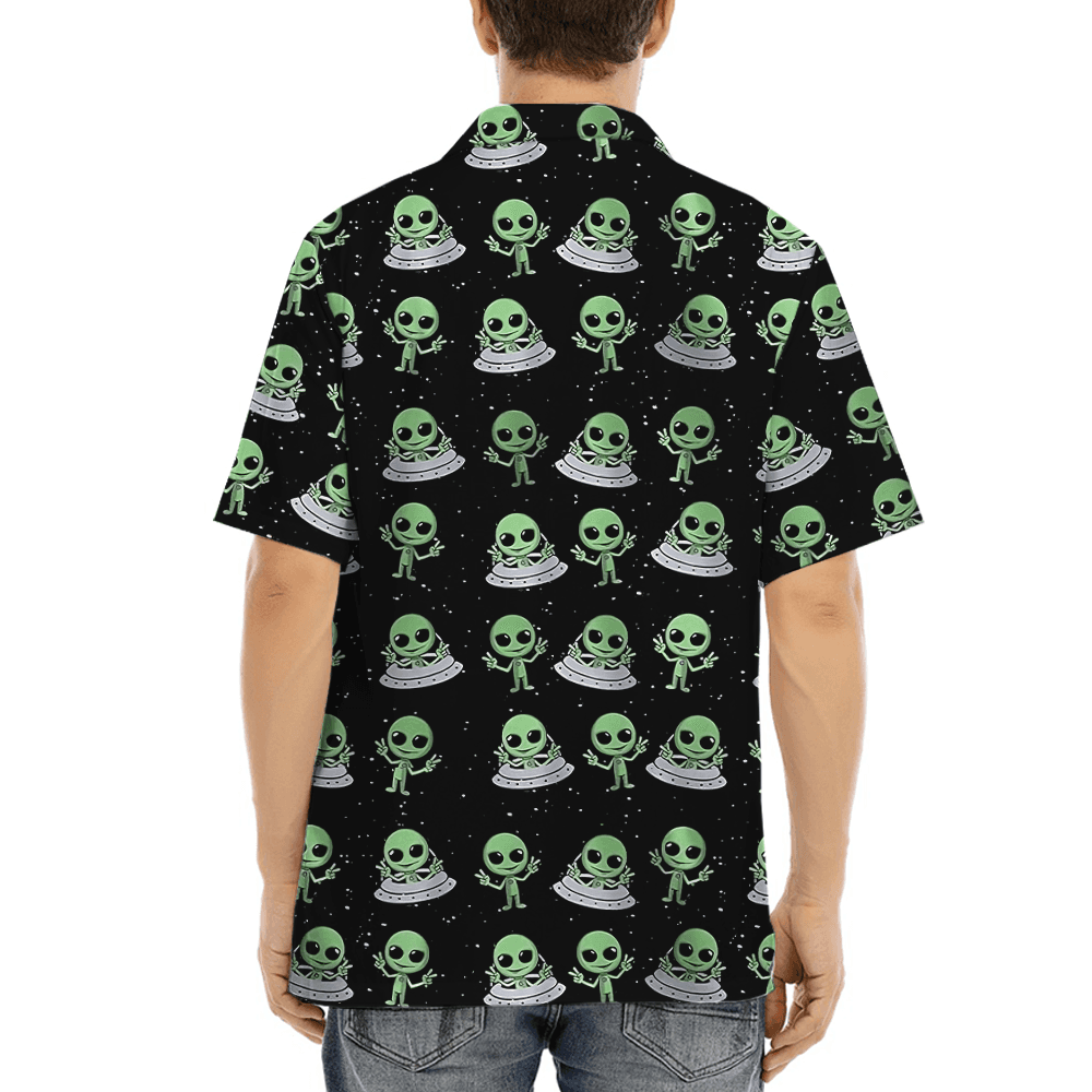 Cute Alien UFO Hawaiian Shirt (5)