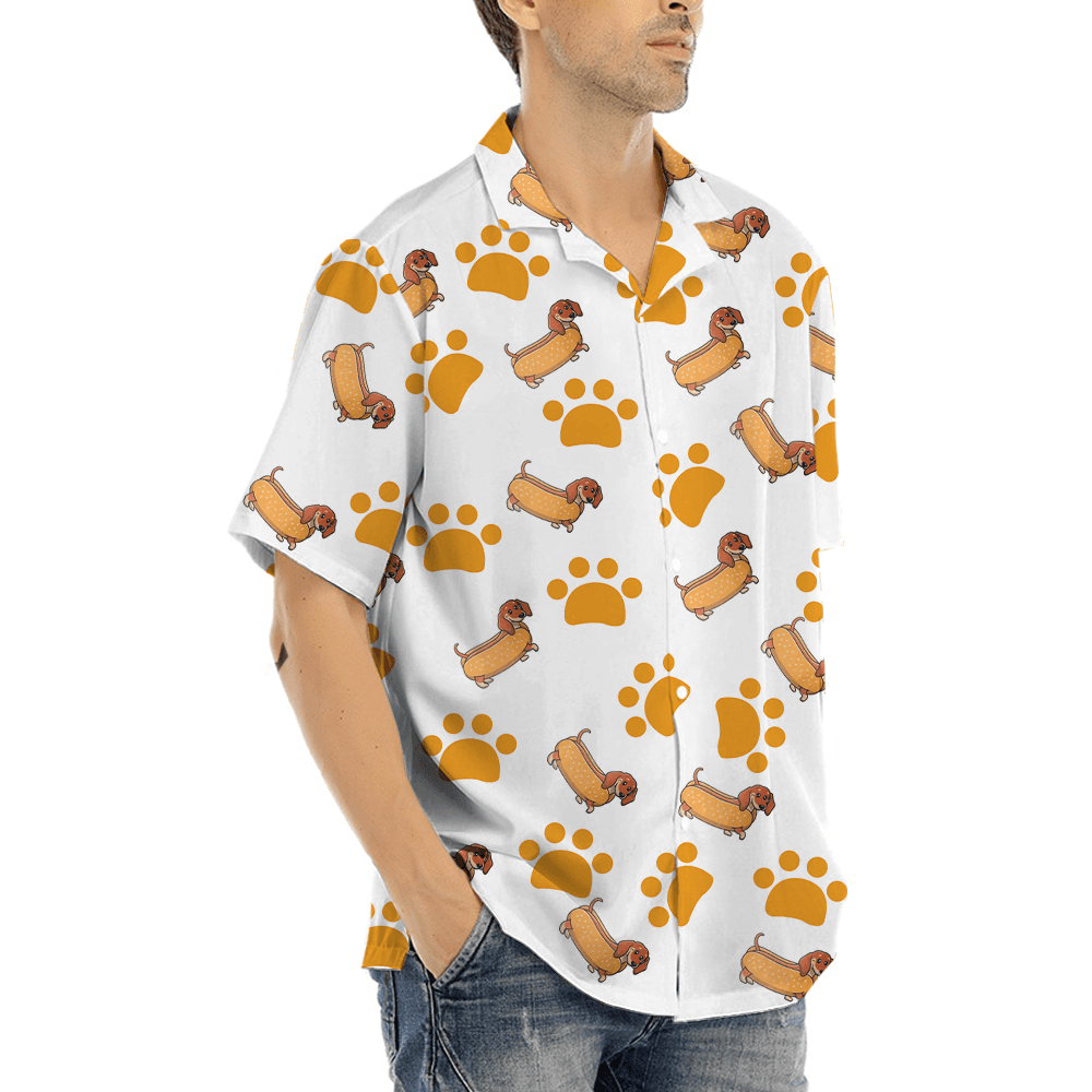 Funny Sausage Dog Button Up Shirt (1)