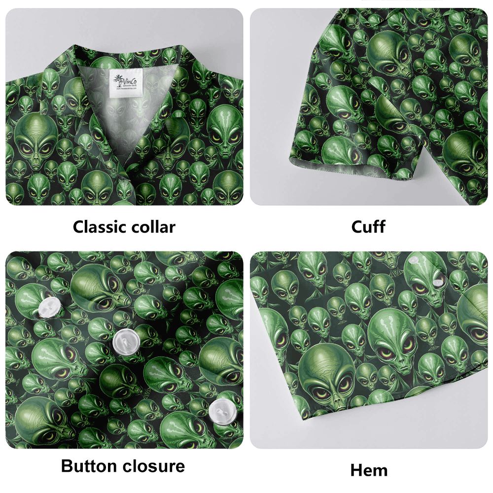Green Alien Hawaiian Shirt