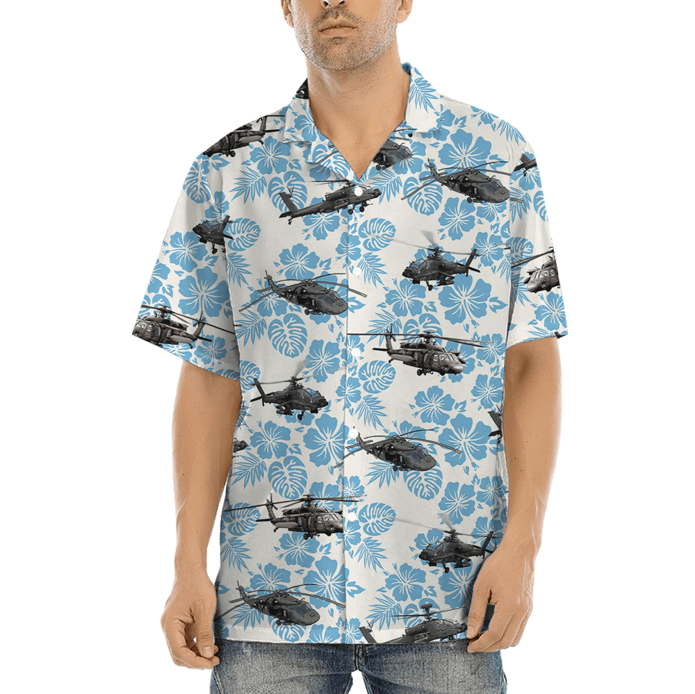 Helicopter Floral Hawaiian Shirt (1)