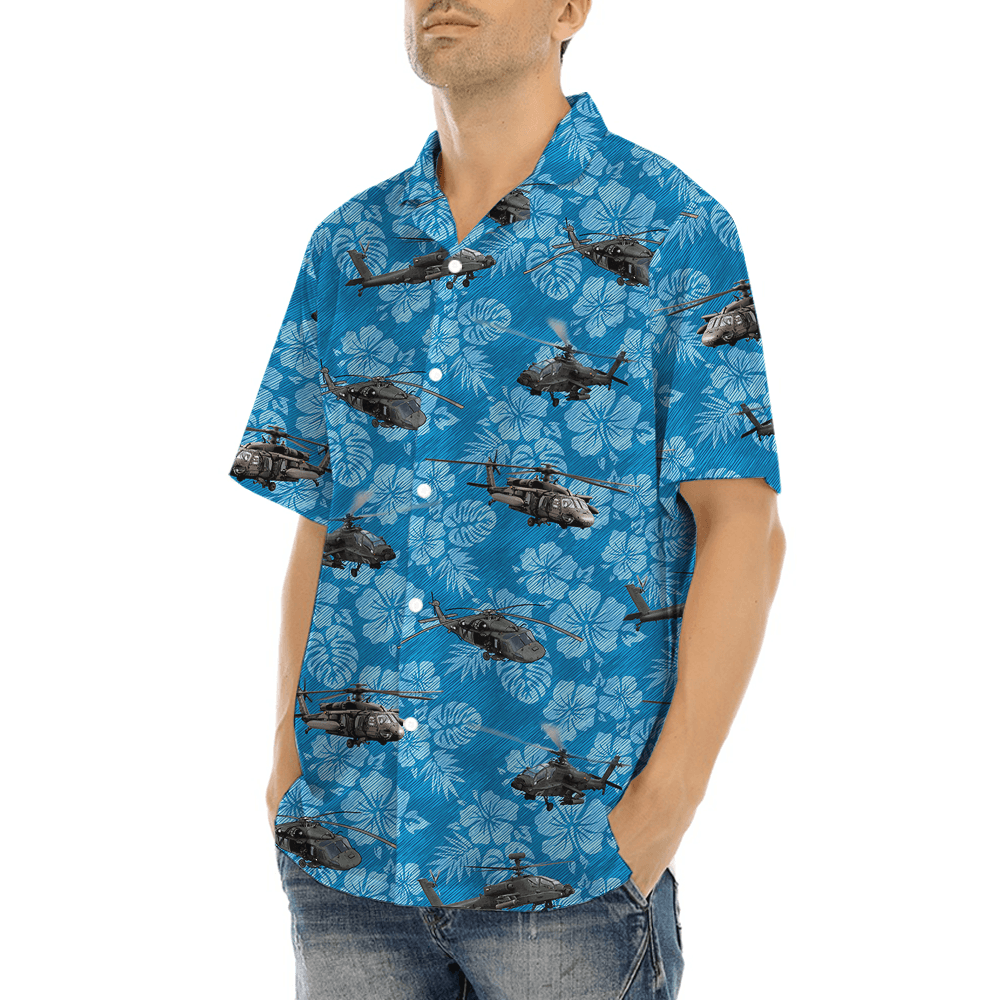 Helicopter Floral Hawaiian Shirt (5)