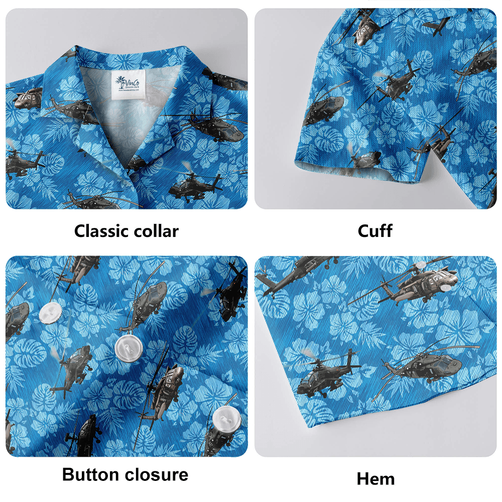 Helicopter Floral Hawaiian Shirt (7)