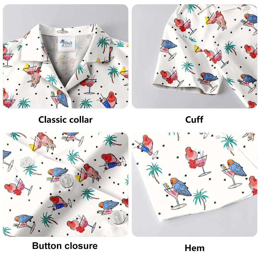 Parrot Cocktails Hawaiian Shirt (4)