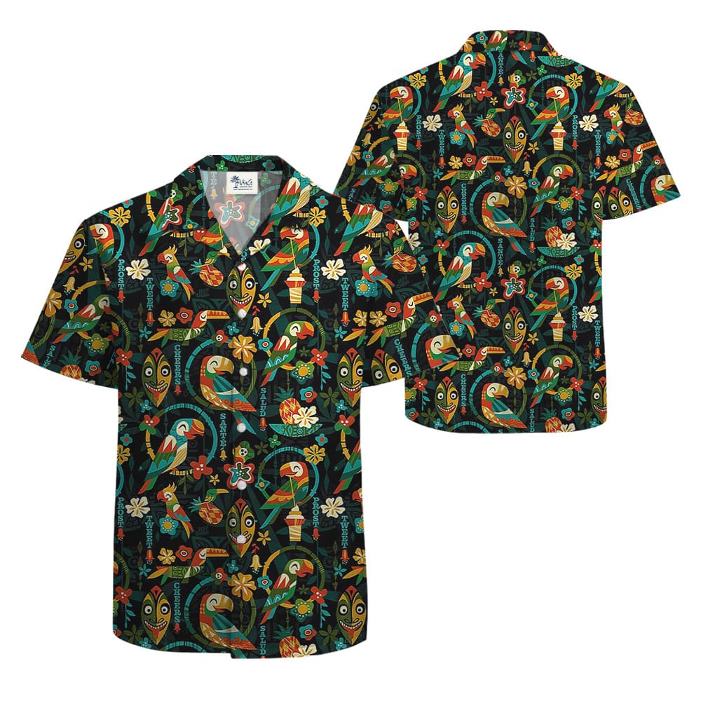 Parrot Tiki Vintage Aloha Shirt (2)