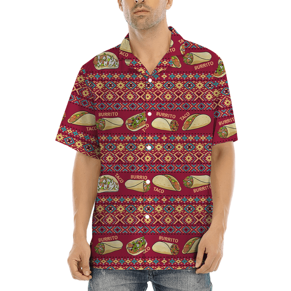 Vintage Taco Red Aloha Shirt (3)