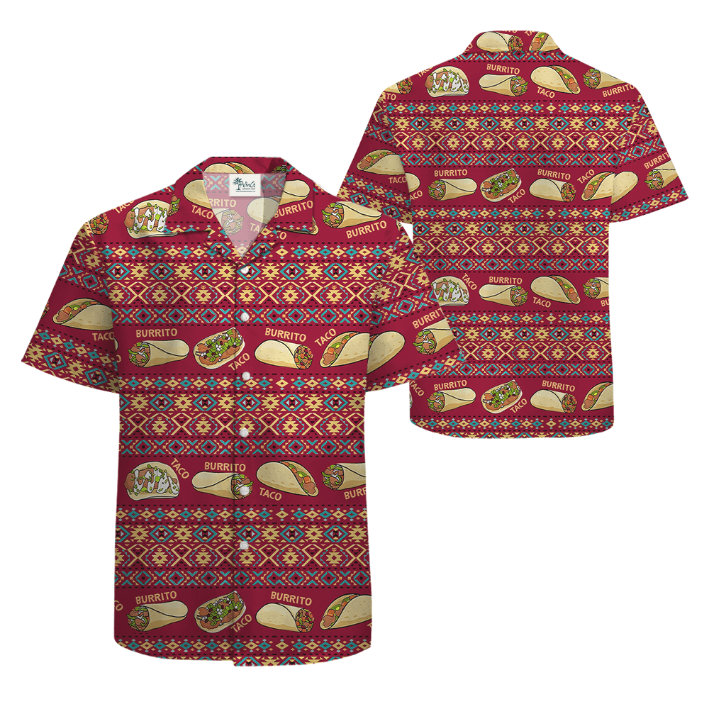 Vintage Taco Red Aloha Shirt (4)