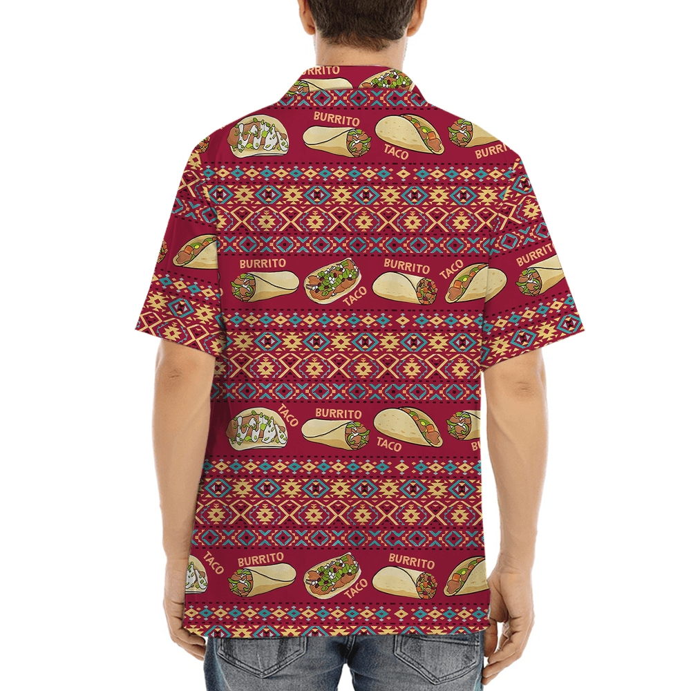Vintage Taco Red Aloha Shirt (5)