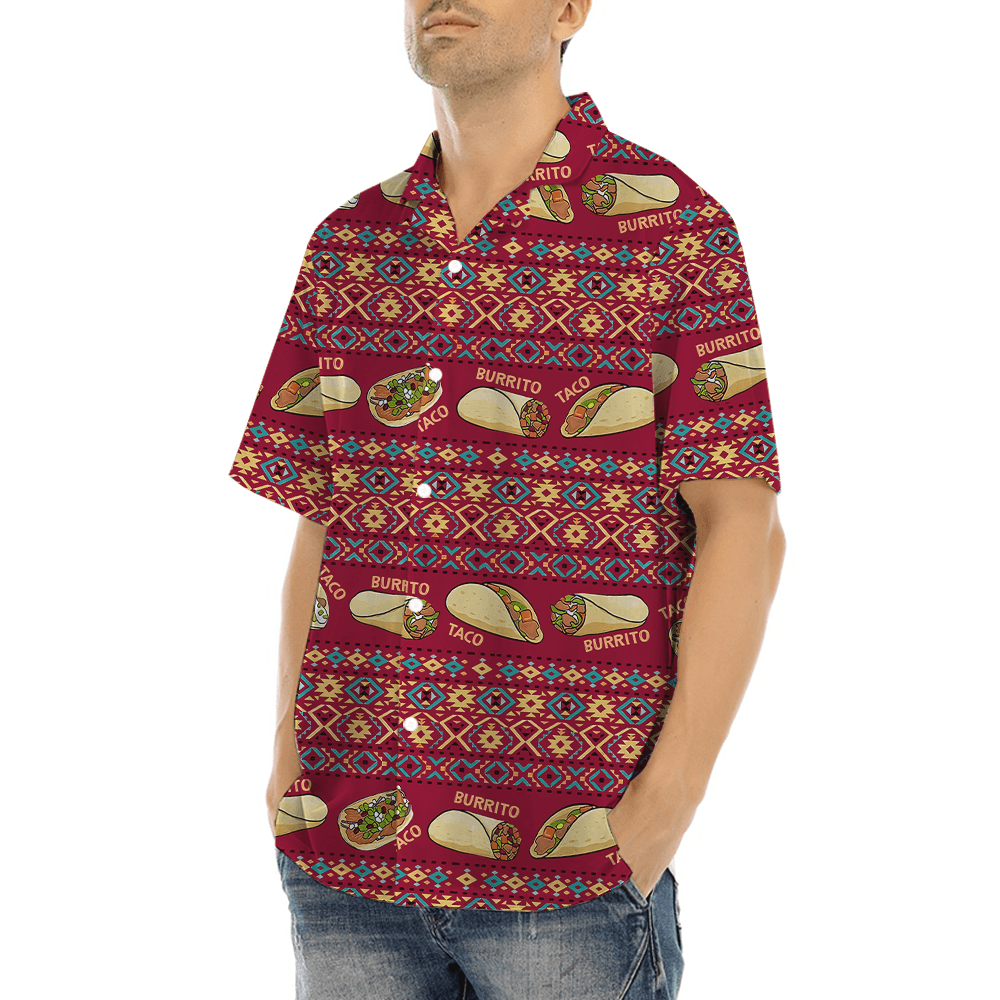 Vintage Taco Red Aloha Shirt (6)