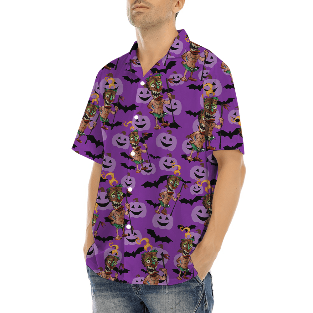 Halloween Tiki Hawaiian Shirt (5)
