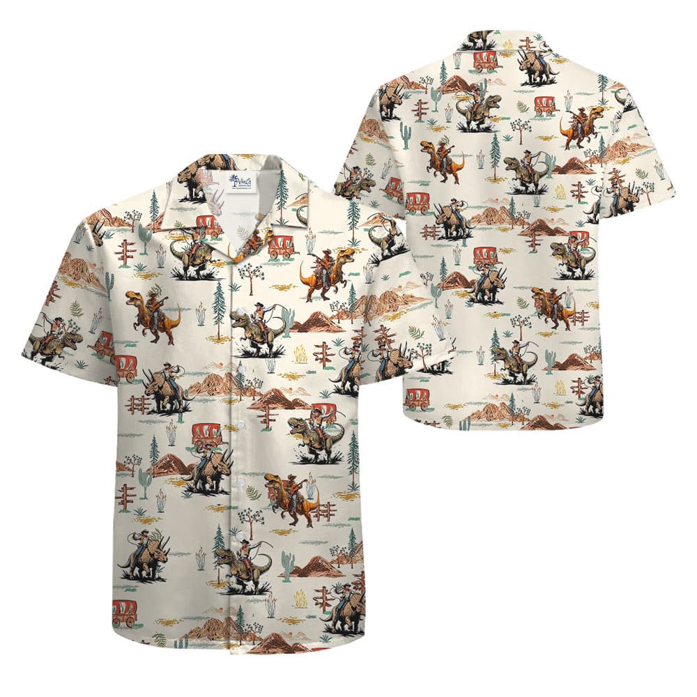 Dinosaur Cowboy Hawaiian Shirt (3)