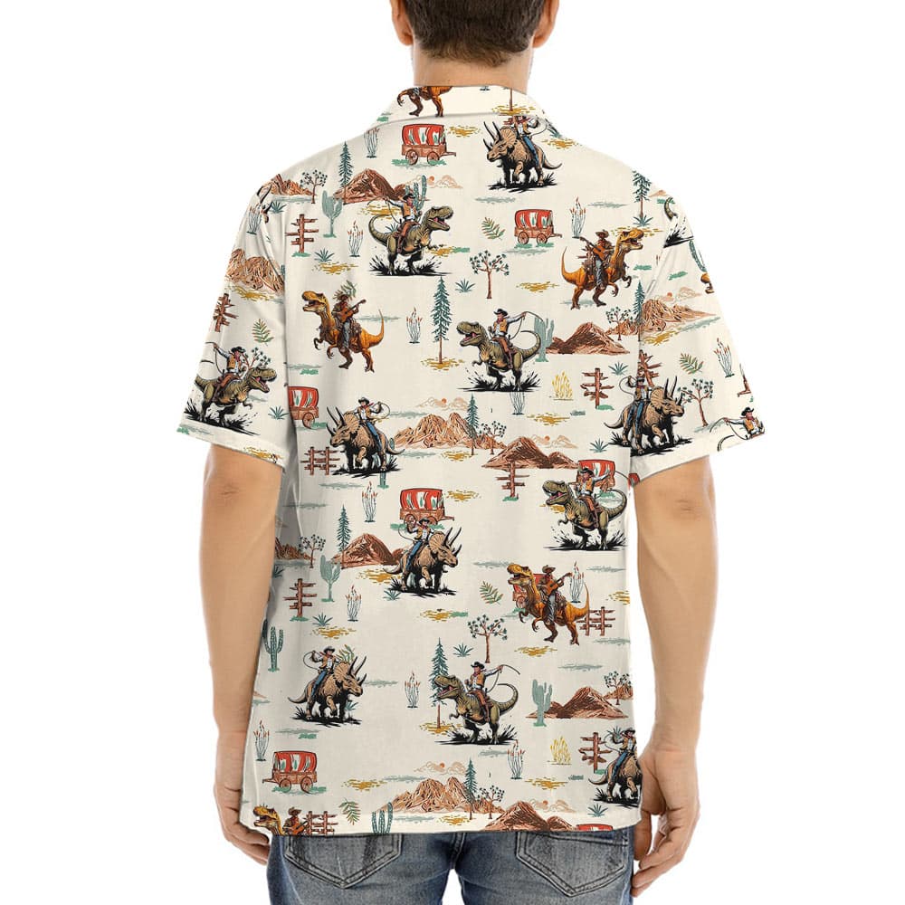 Dinosaur Cowboy Hawaiian Shirt (4)