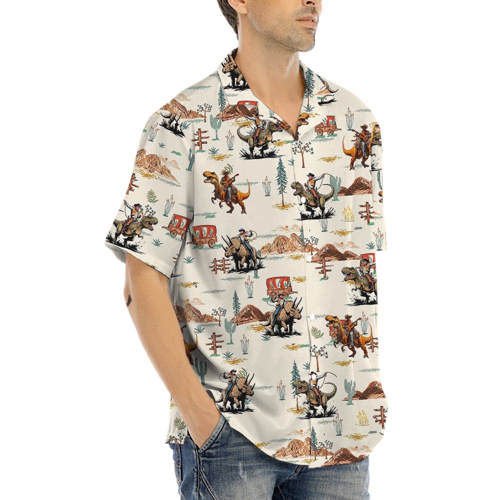 Dinosaur Cowboy Hawaiian Shirt (6)