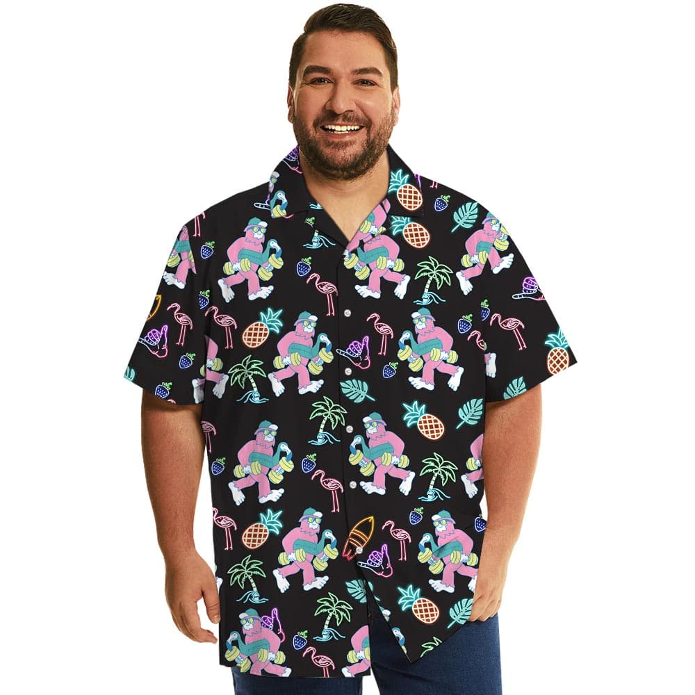 Bigfoot Retro Hawaiian Shirt (1)