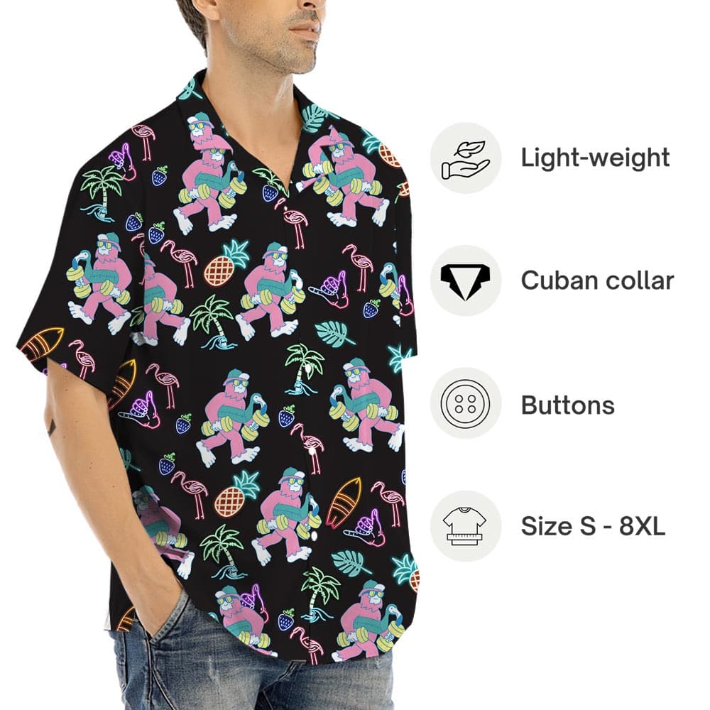 Bigfoot Retro Hawaiian Shirt (5)