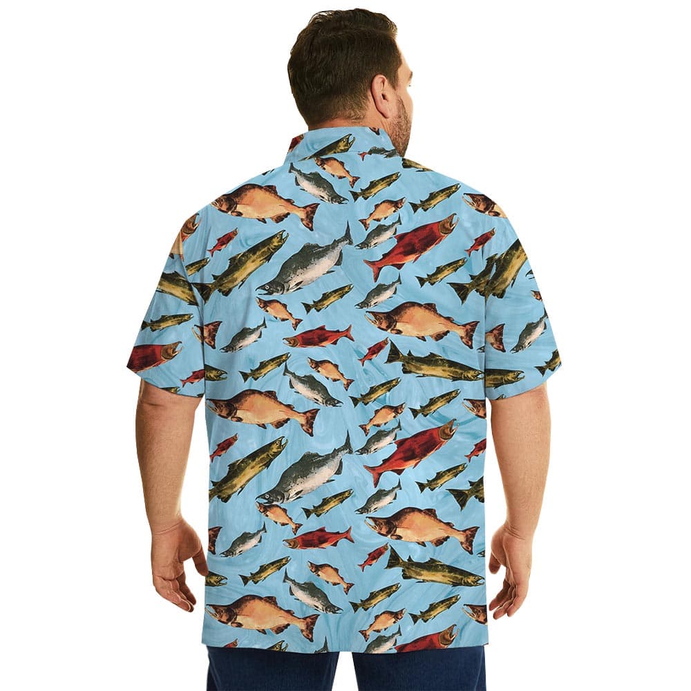 Blue Ocean Fish Aloha Shirt (5)