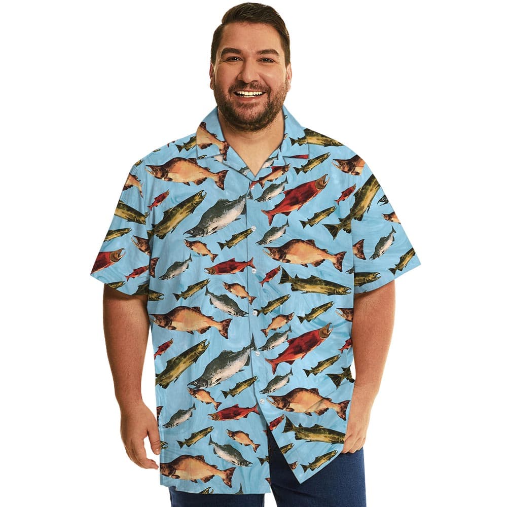 Blue Ocean Fish Aloha Shirt (6)