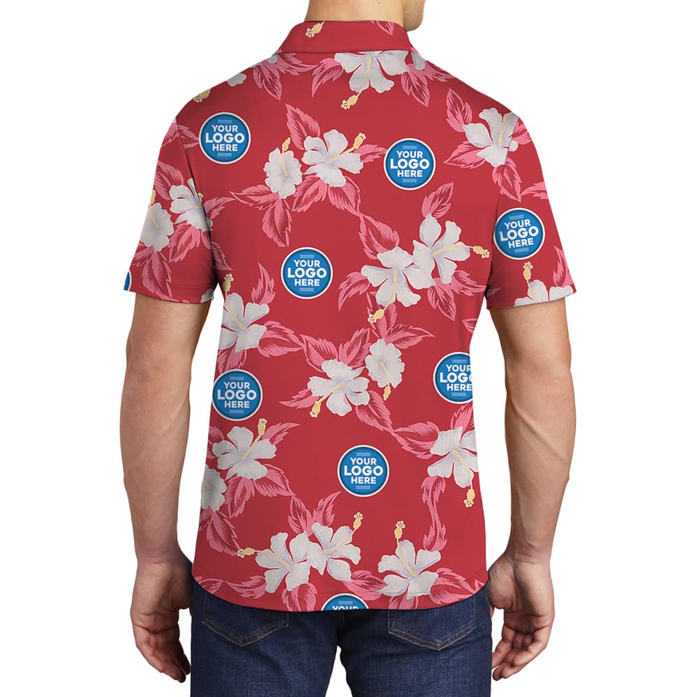 Bulk Custom Logo Floral Polo Shirt1
