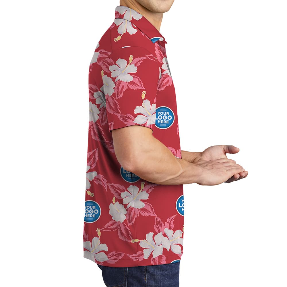 Bulk Custom Logo Floral Polo Shirt2