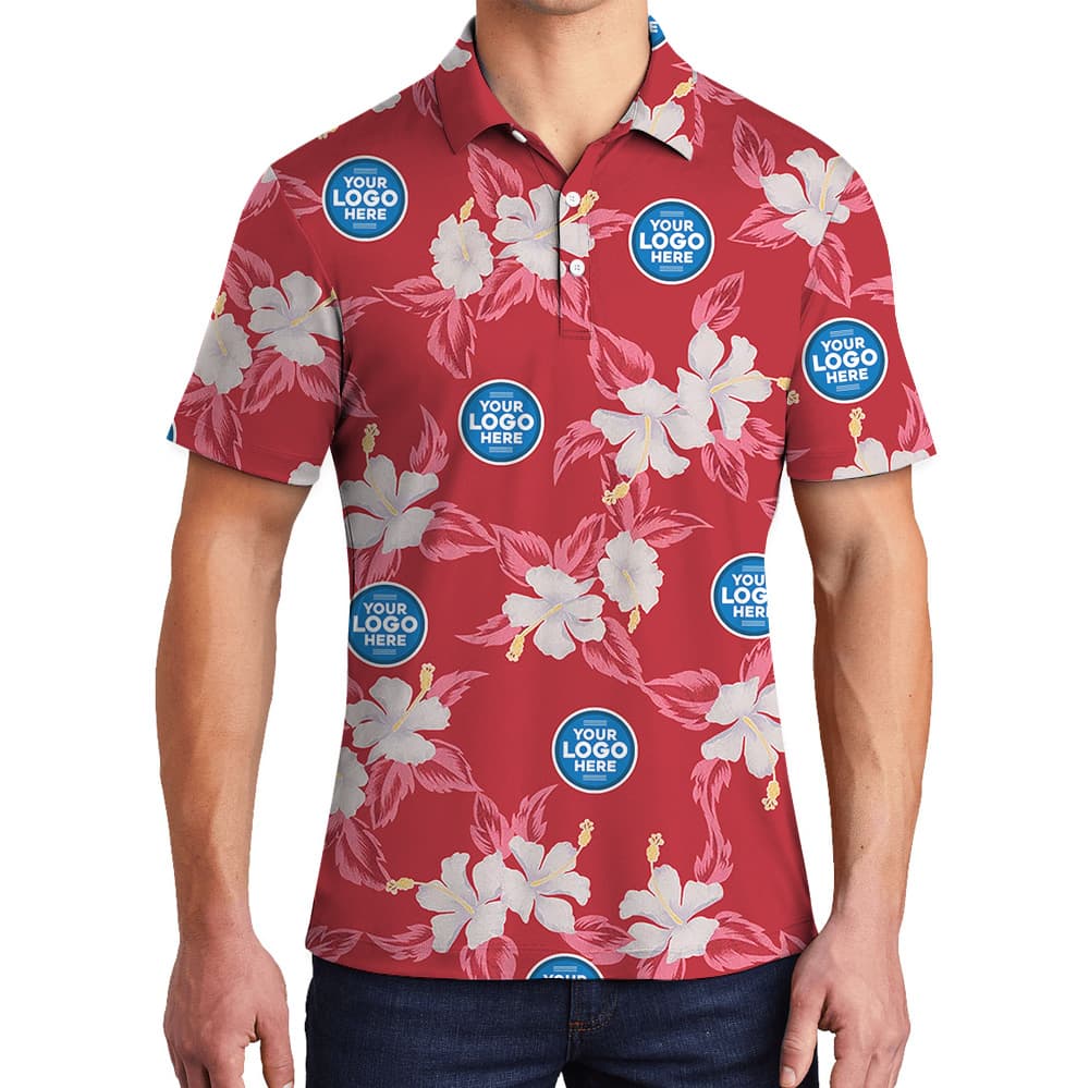 Bulk Custom Logo Floral Polo Shirt4