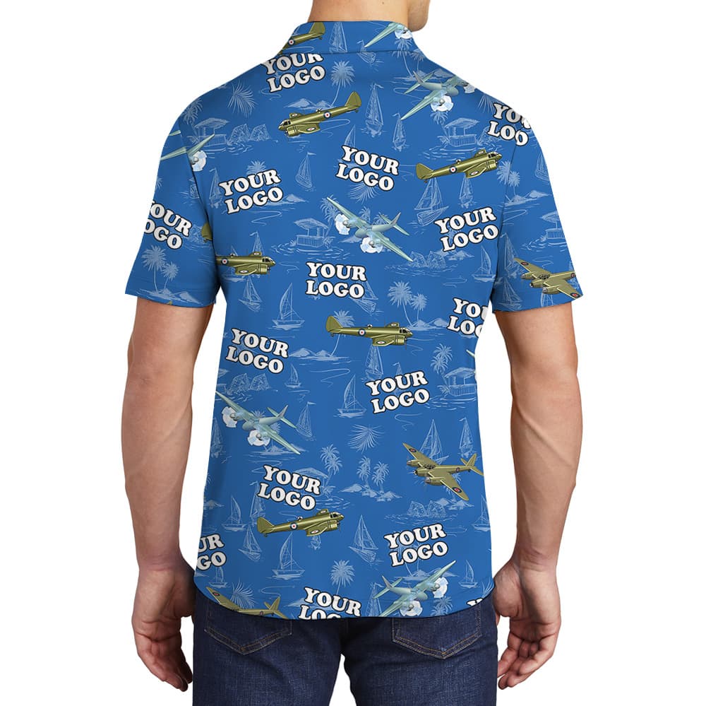 Custom Logo Airplane Polo Shirt1