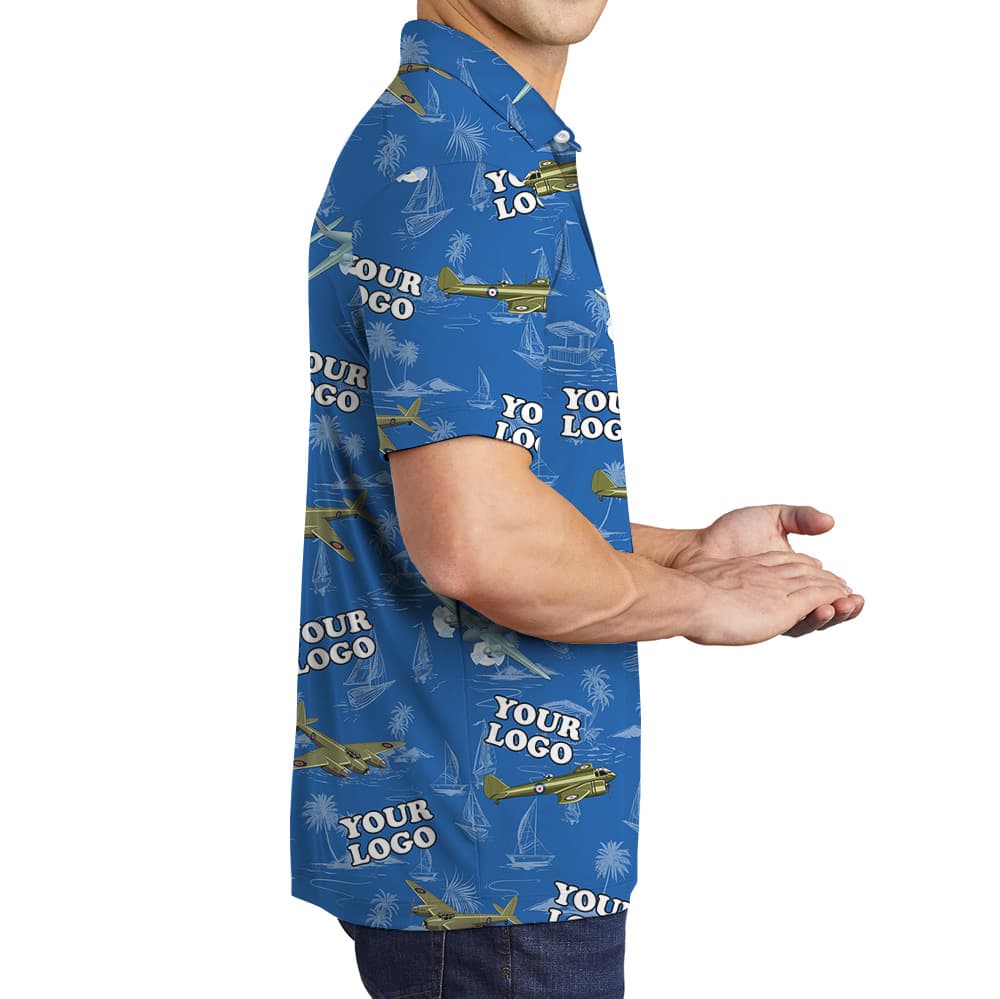 Custom Logo Airplane Polo Shirt2