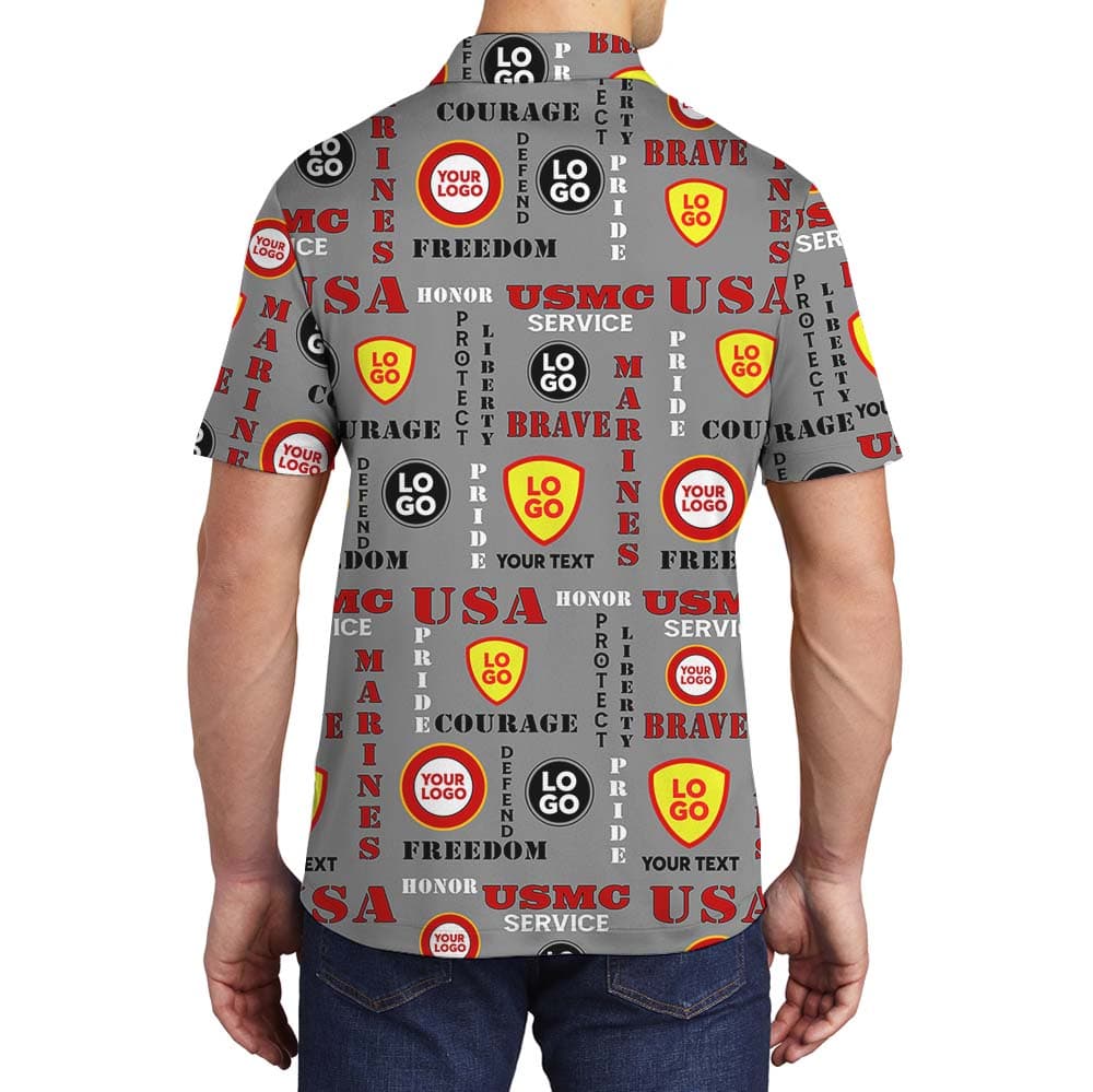 Custom Logo USMC Polo Shirt2