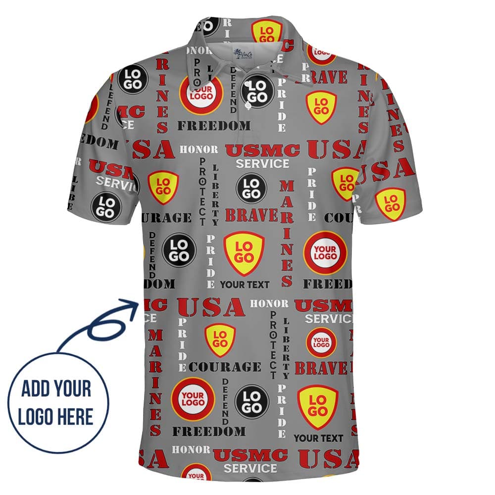 Custom Logo USMC Polo Shirt