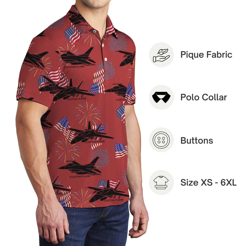 Custom Your Aircraft On Polo Shirt1