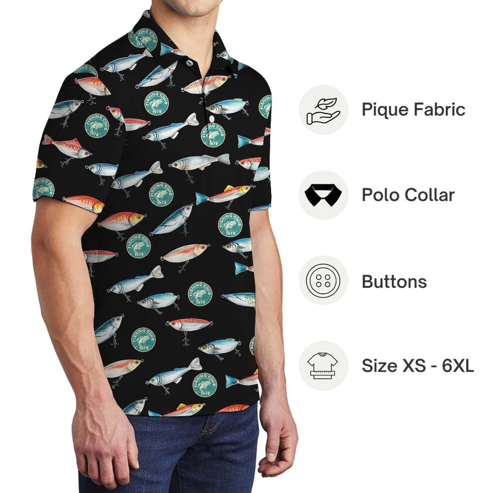 Fishing Custom Club Logo Polo Shirt1