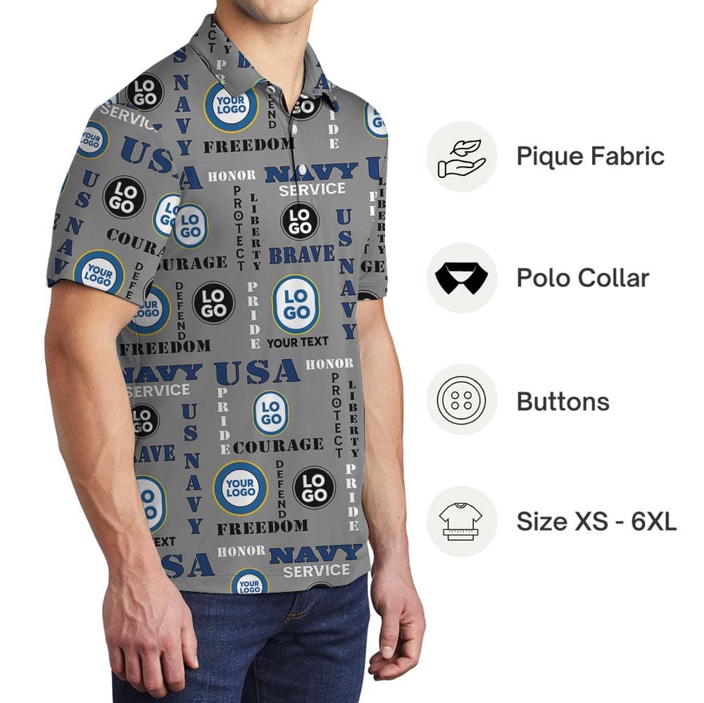 US Navy Custom Military Polo Shirt1